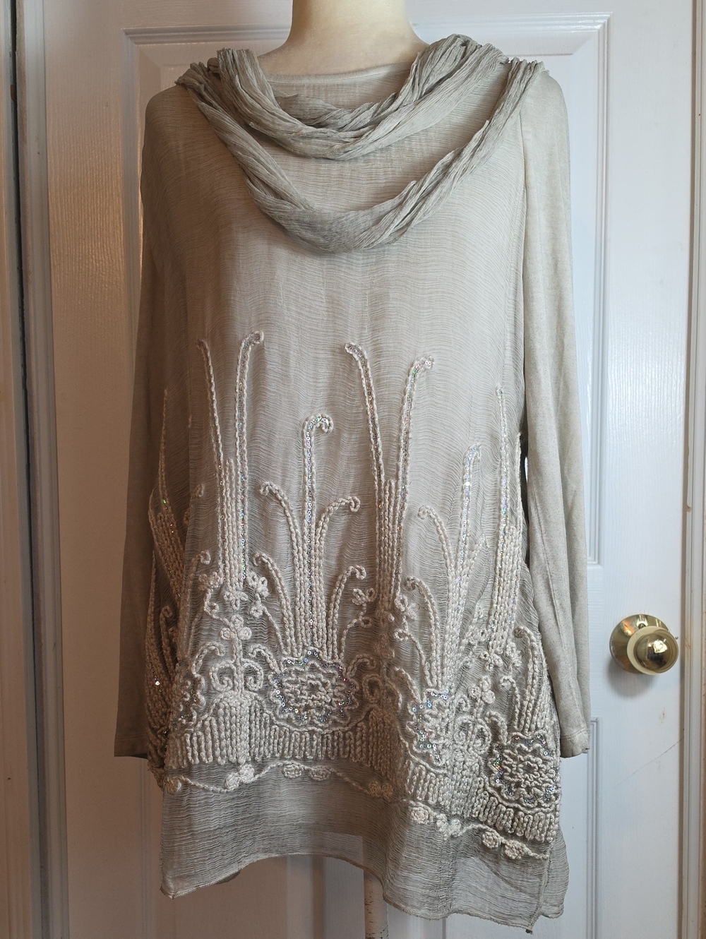Soft Surroundings Silk and Embroidered Tunic
